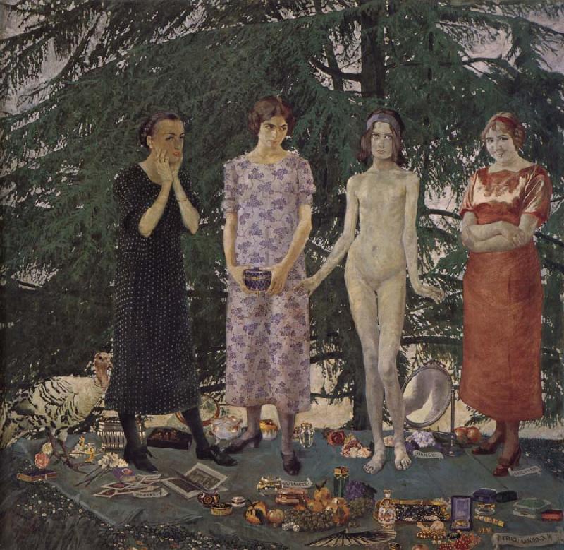 Felice Casorati Recreation by our Gallery France oil painting art